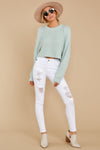 Beautiful Words Mint Sweater