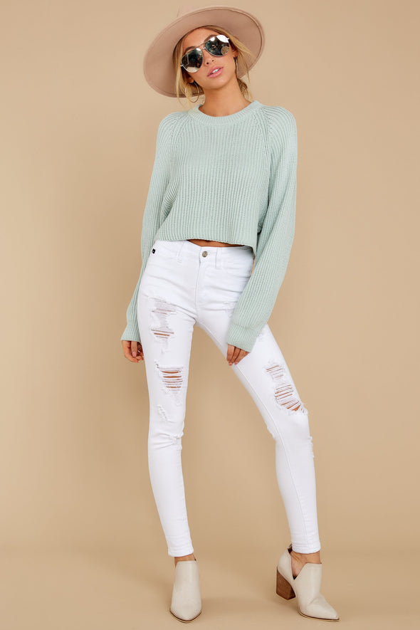 Beautiful Words Mint Sweater