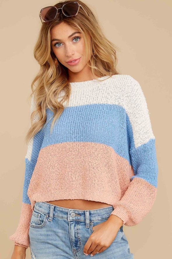 Cream Multi Stripe Sweater