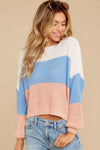 Cream Multi Stripe Sweater