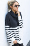 Keep Your Cool Charcoal Grey Stripe Sweater