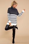Keep Your Cool Charcoal Grey Stripe Sweater